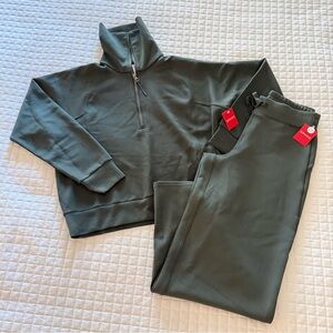 SPANX AirEssentials Half-Zip Wide Leg Set